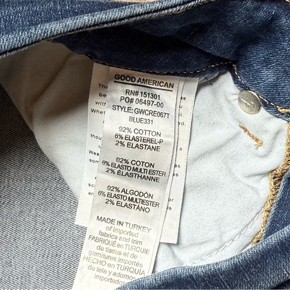 Good American Jeans Women’s 4 / 27 Ankle Skinny Good Waist Crop Dark Blue331 - Picture 11 of 12
